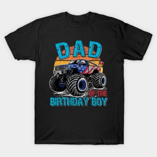 Dad Of The Birthday Boy Monster Truck Birthday T-Shirt